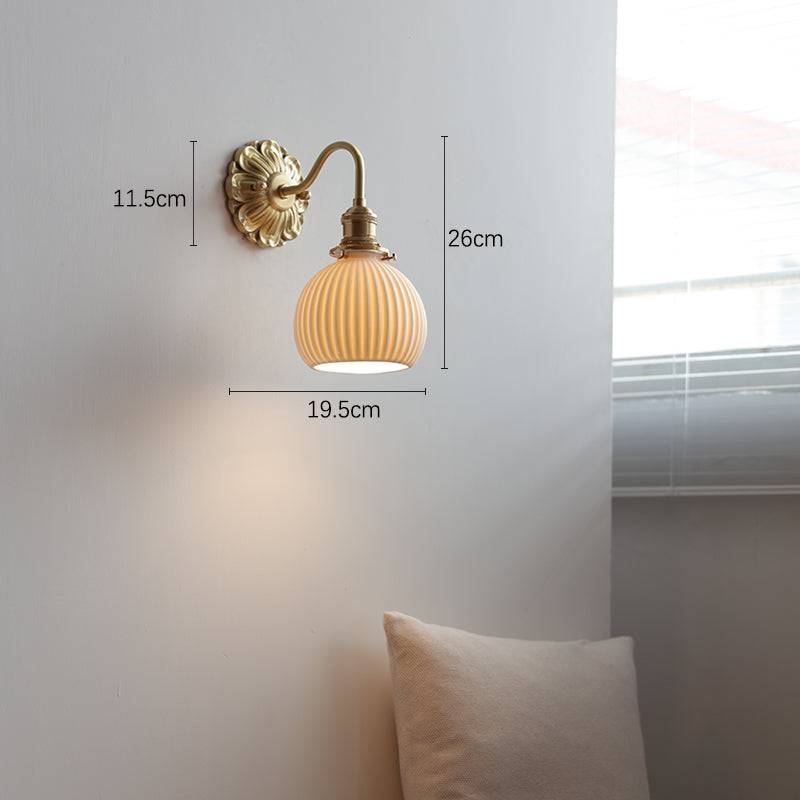 Lumina Brass & Ceramic Wall Light