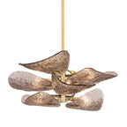 Calista Bronze Petal Glass Chandelier