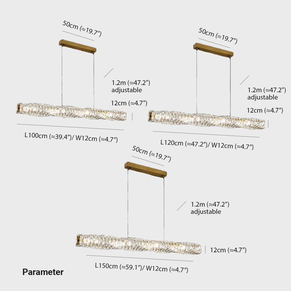 Crystal Radiance Pendant Light Stainless Steel