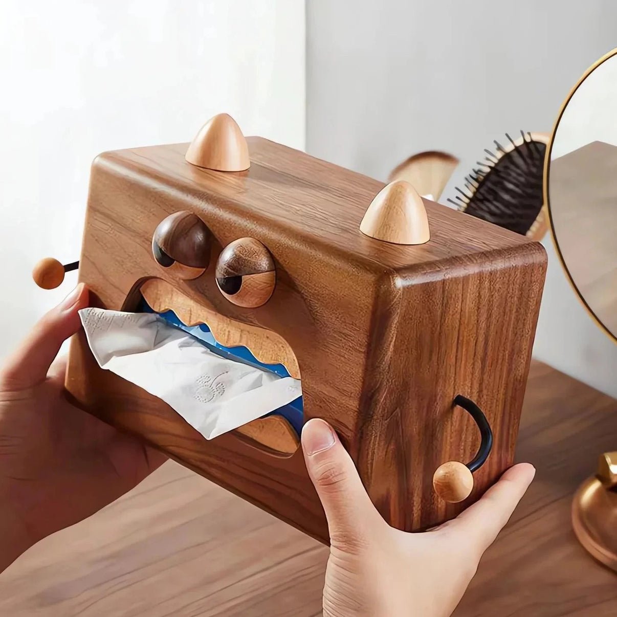 Creative Walnut Wooden Tissue Box