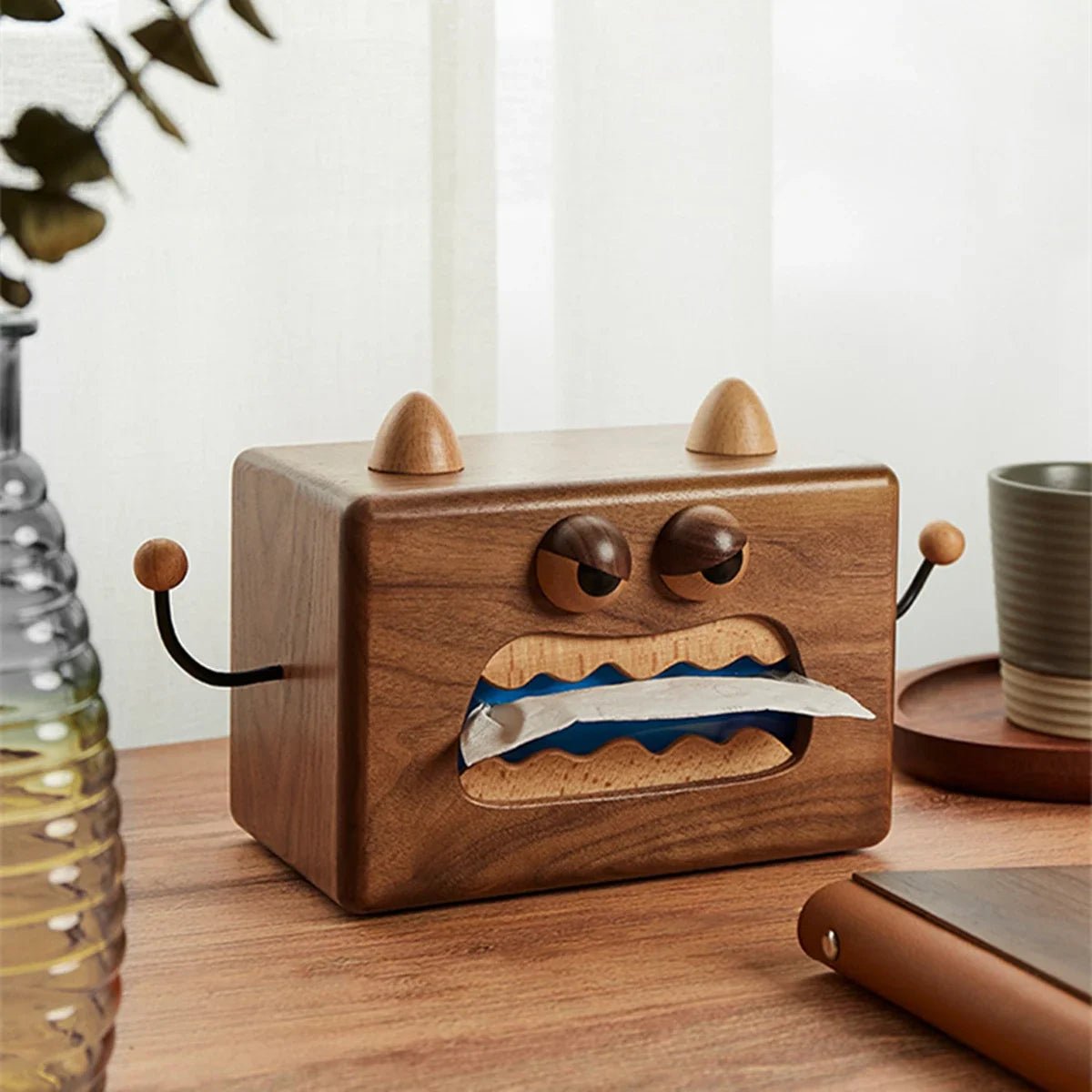Creative Walnut Wooden Tissue Box