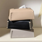High-End Leather Tissue Holder