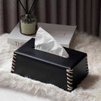 High-End Leather Tissue Holder