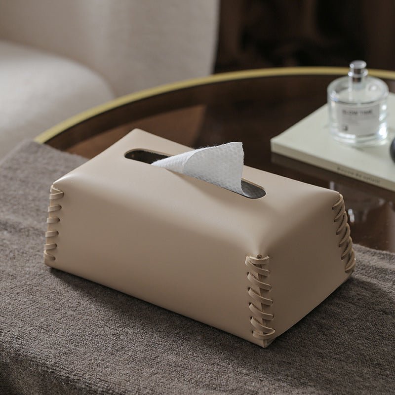 High-End Leather Tissue Holder