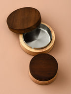 Handcrafted Two-Tone Wooden Ashtray