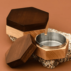 Handcrafted Two-Tone Wooden Ashtray
