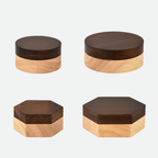 Handcrafted Two-Tone Wooden Ashtray