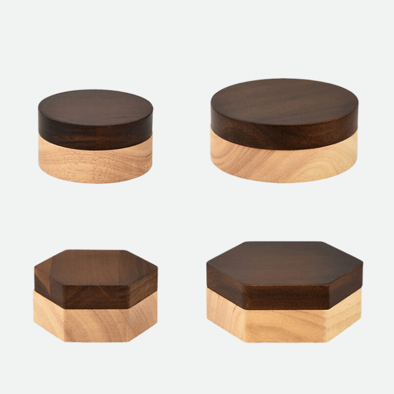 Handcrafted Two-Tone Wooden Ashtray