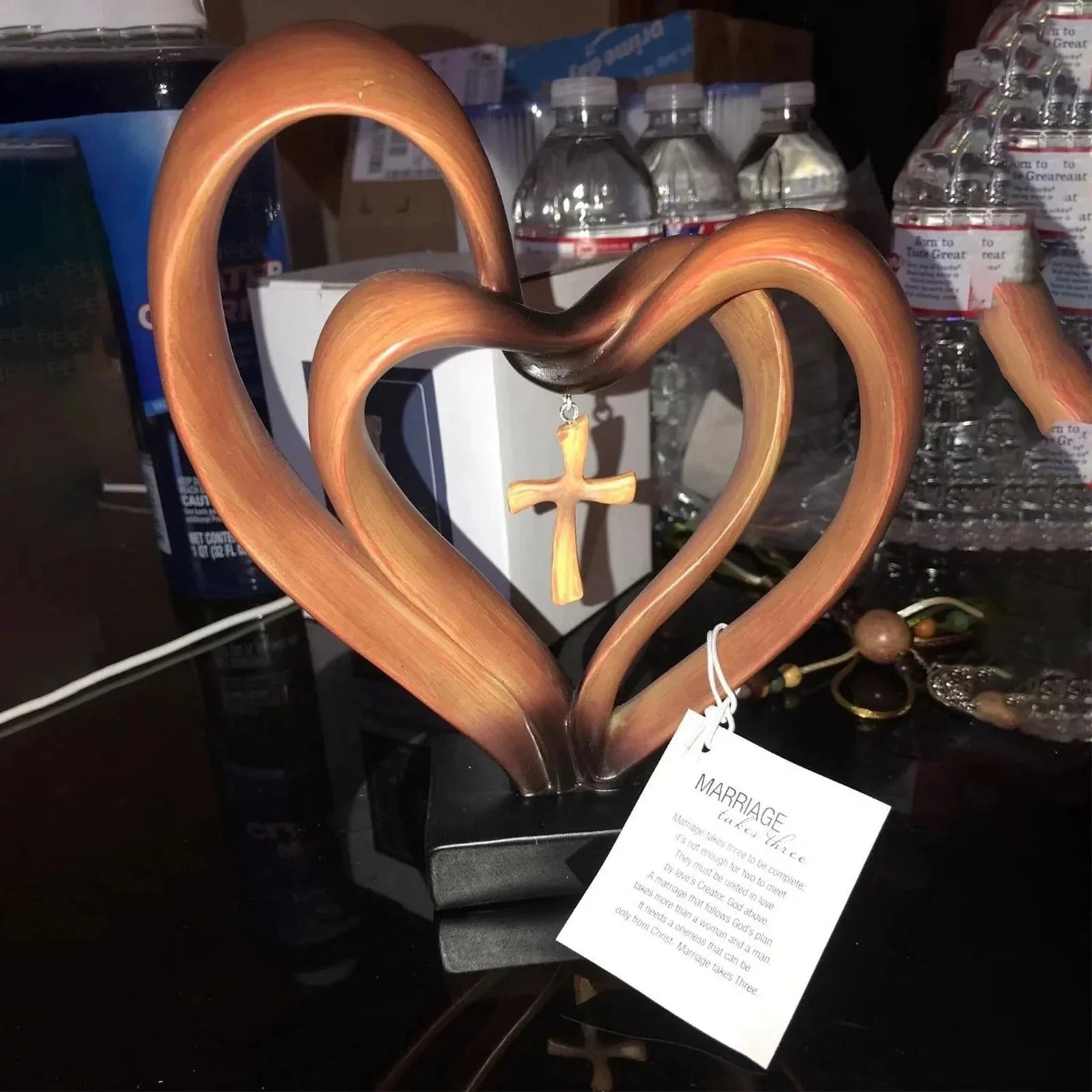Heart and Cross Table Decoration