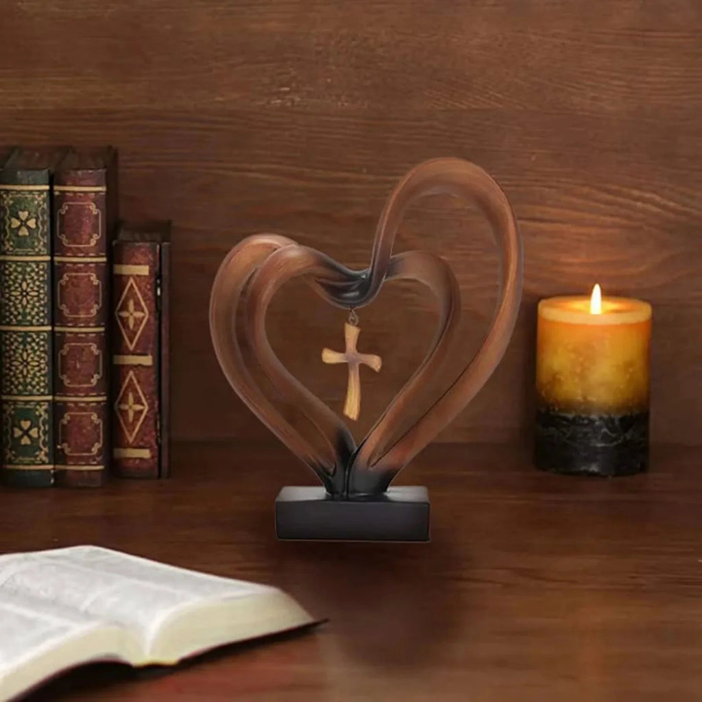 Heart and Cross Table Decoration