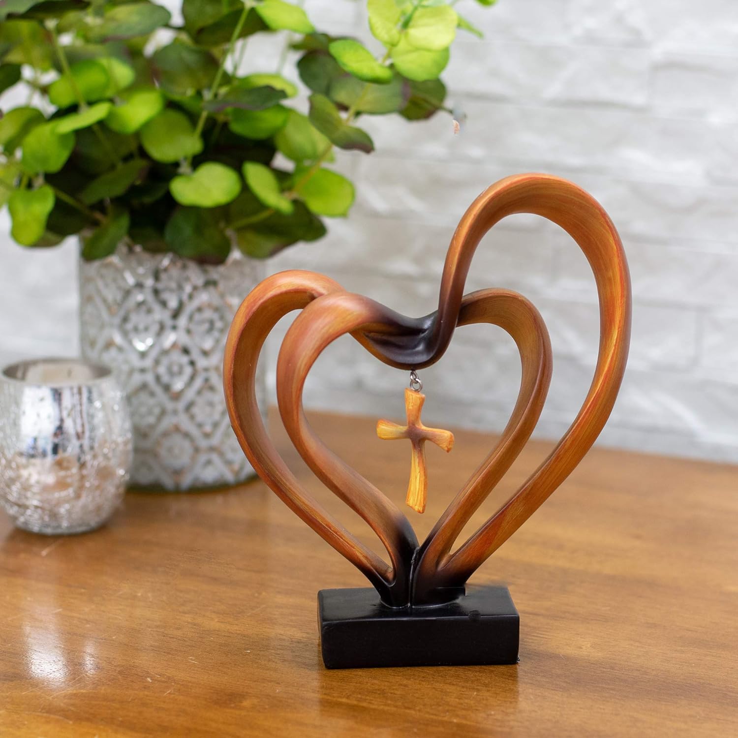 Heart and Cross Table Decoration