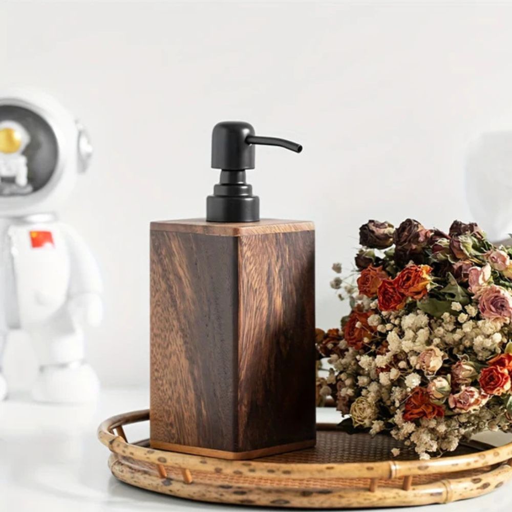 Valina Walnut Soap & Lotion Dispenser