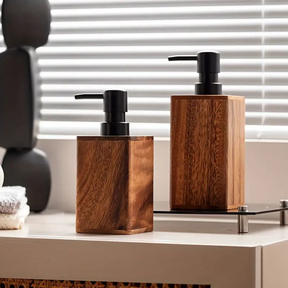 Valina Walnut Soap & Lotion Dispenser
