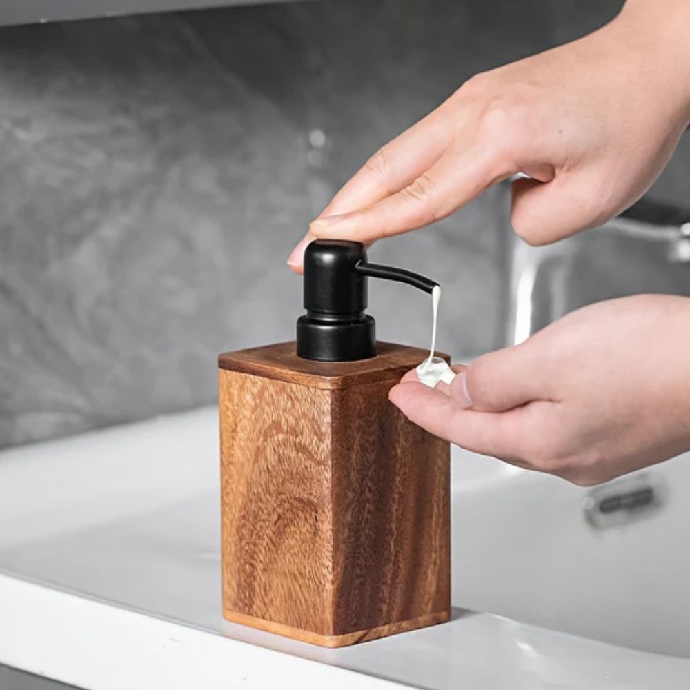 Valina Walnut Soap & Lotion Dispenser