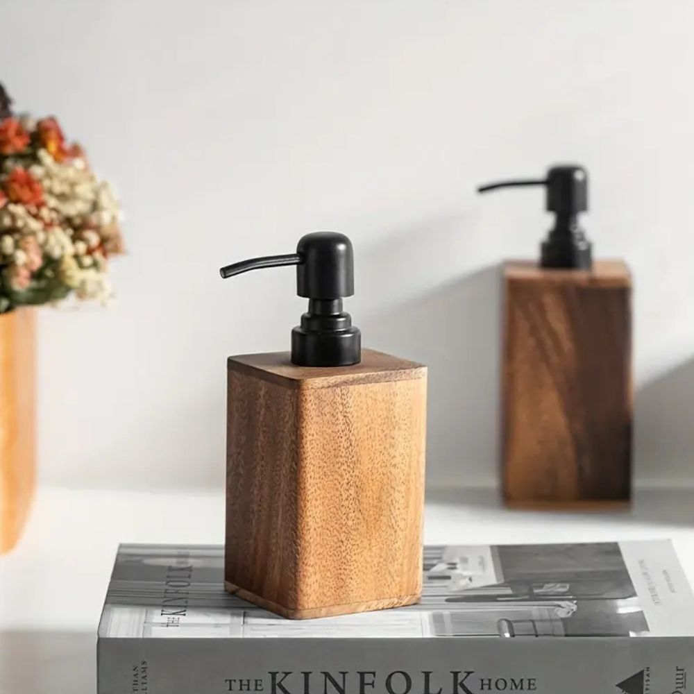 Valina Walnut Soap & Lotion Dispenser
