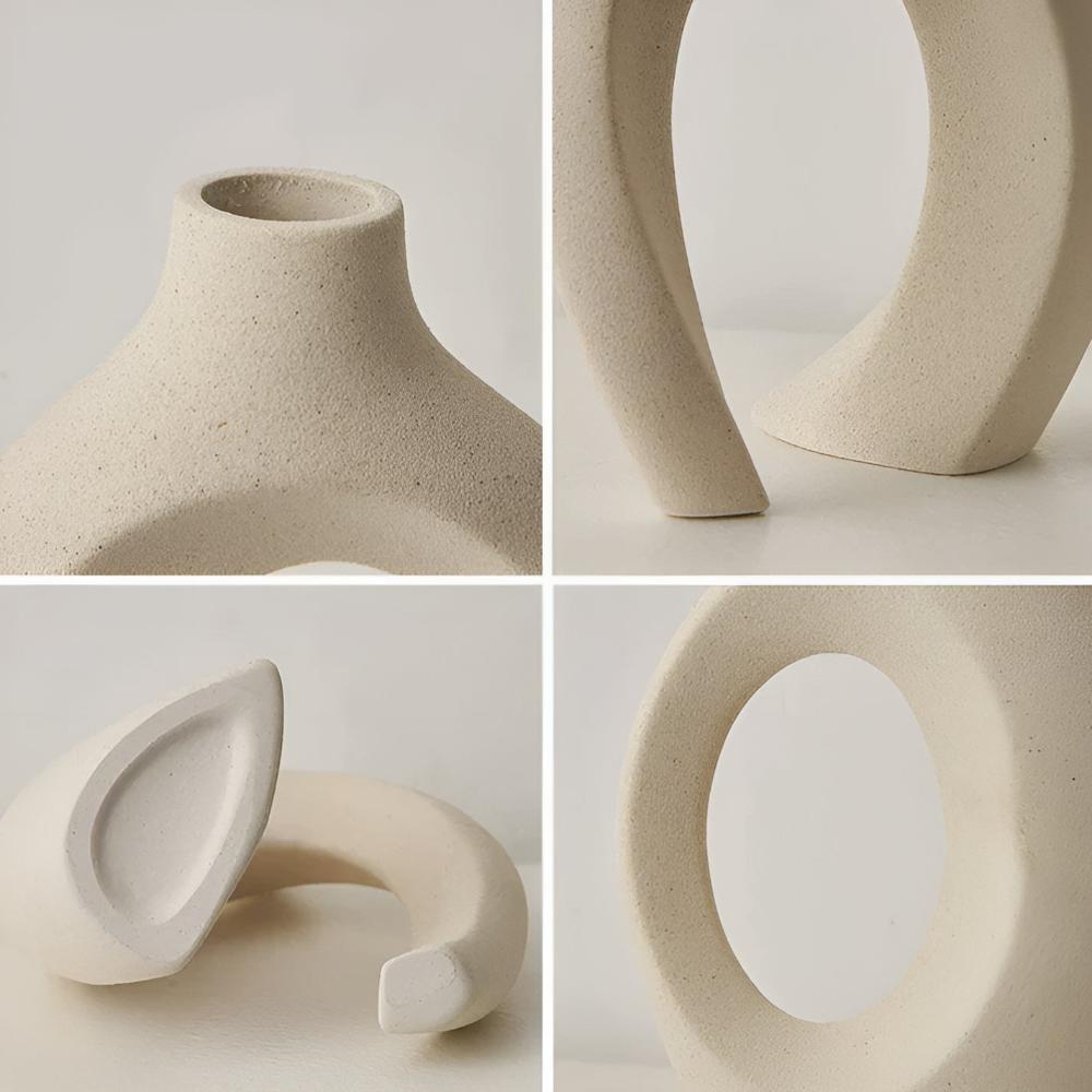 EarthTone Ceramic Vase Duo