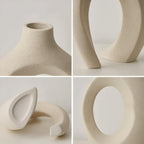 EarthTone Ceramic Vase Duo
