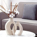 EarthTone Ceramic Vase Duo