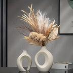 EarthTone Ceramic Vase Duo