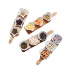 Wood & Ceramic Snack Serving Set