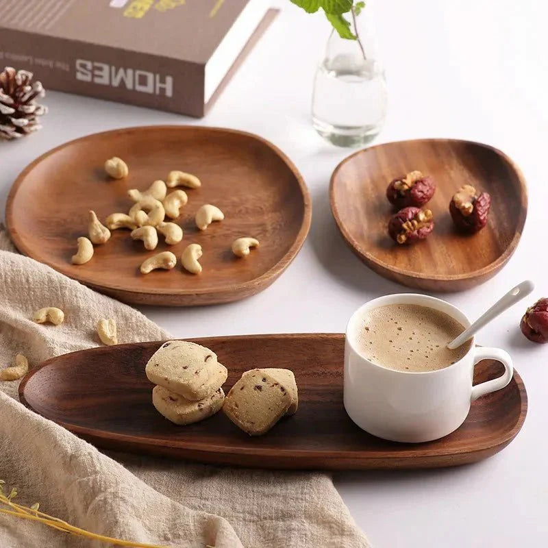 Sylvana Acacia Wood Serving Bowl Set | 5 Pieces for Snacks and Treats