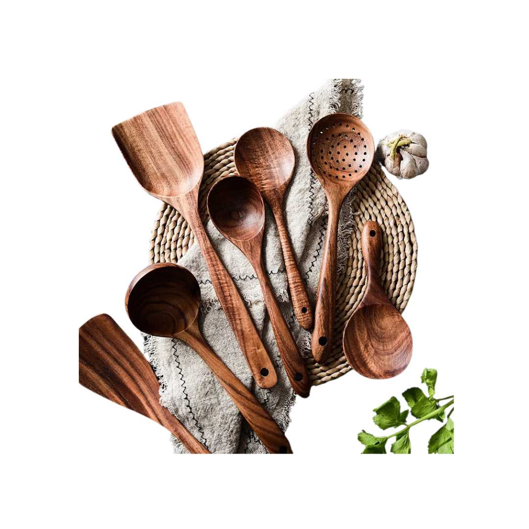 High-Quality Acacia Wood Kitchen Gadget Set