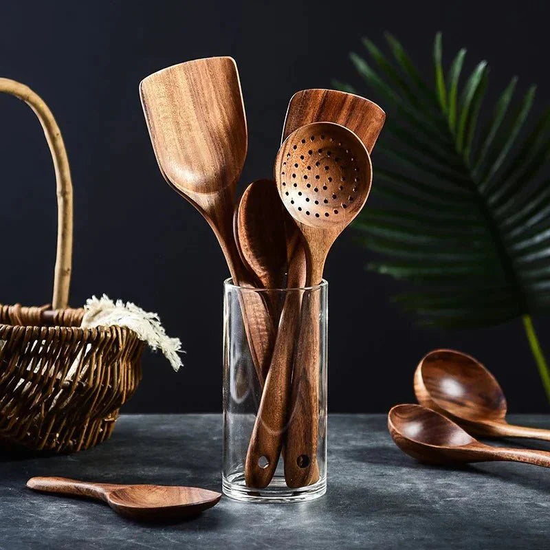 High-Quality Acacia Wood Kitchen Gadget Set