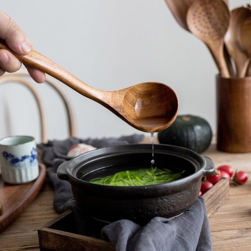 High-Quality Acacia Wood Kitchen Gadget Set