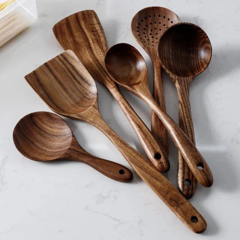 High-Quality Acacia Wood Kitchen Gadget Set