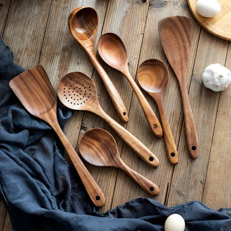 High-Quality Acacia Wood Kitchen Gadget Set
