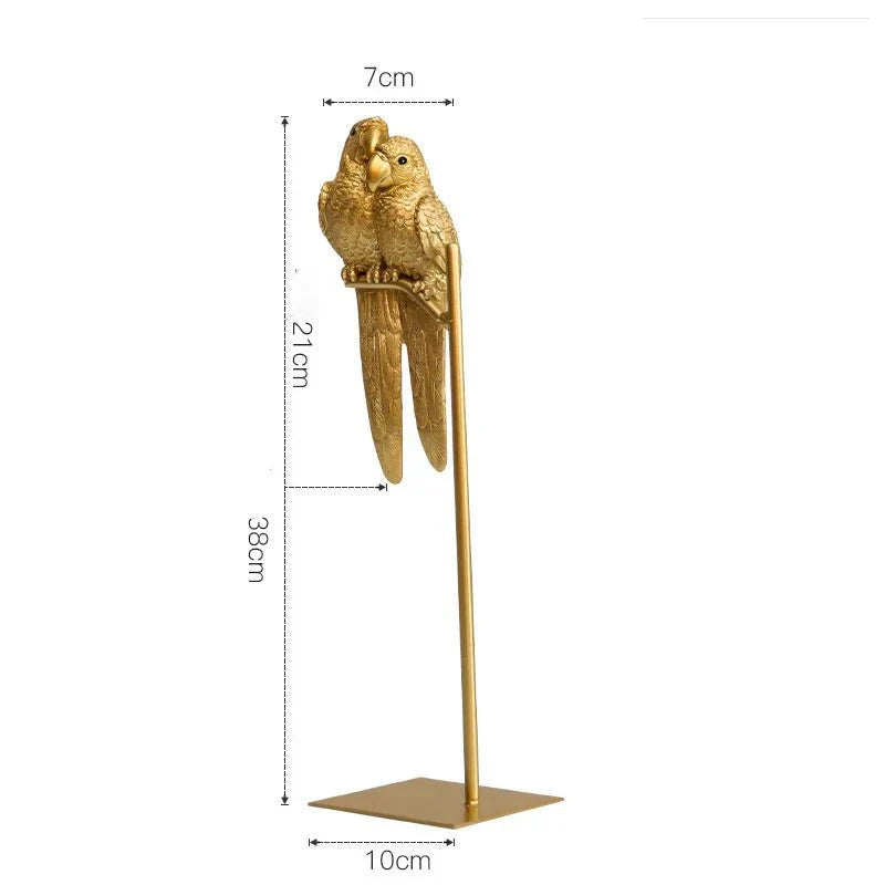 Whispering Wings | Resin Parrot Duo
