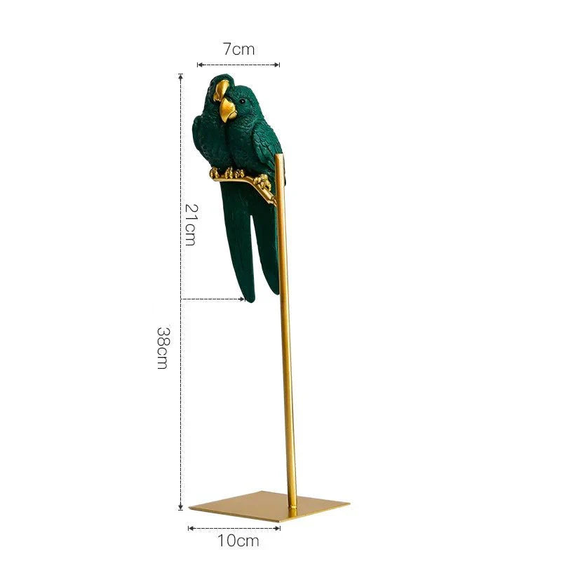 Whispering Wings | Resin Parrot Duo