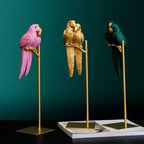 Whispering Wings | Resin Parrot Duo