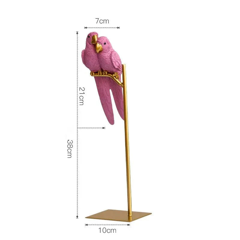Whispering Wings | Resin Parrot Duo
