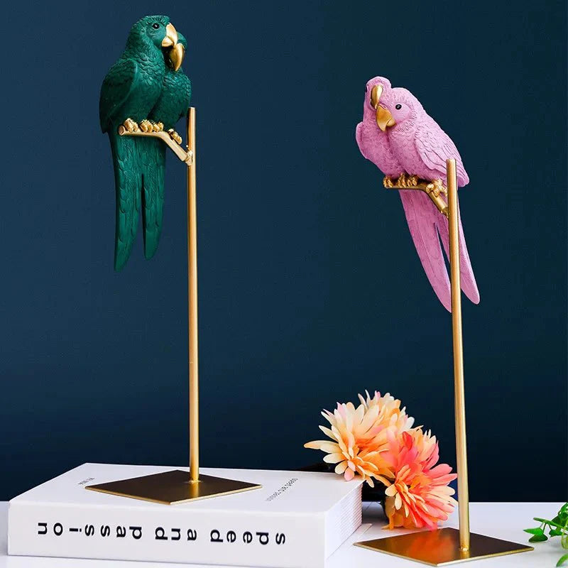 Whispering Wings | Resin Parrot Duo