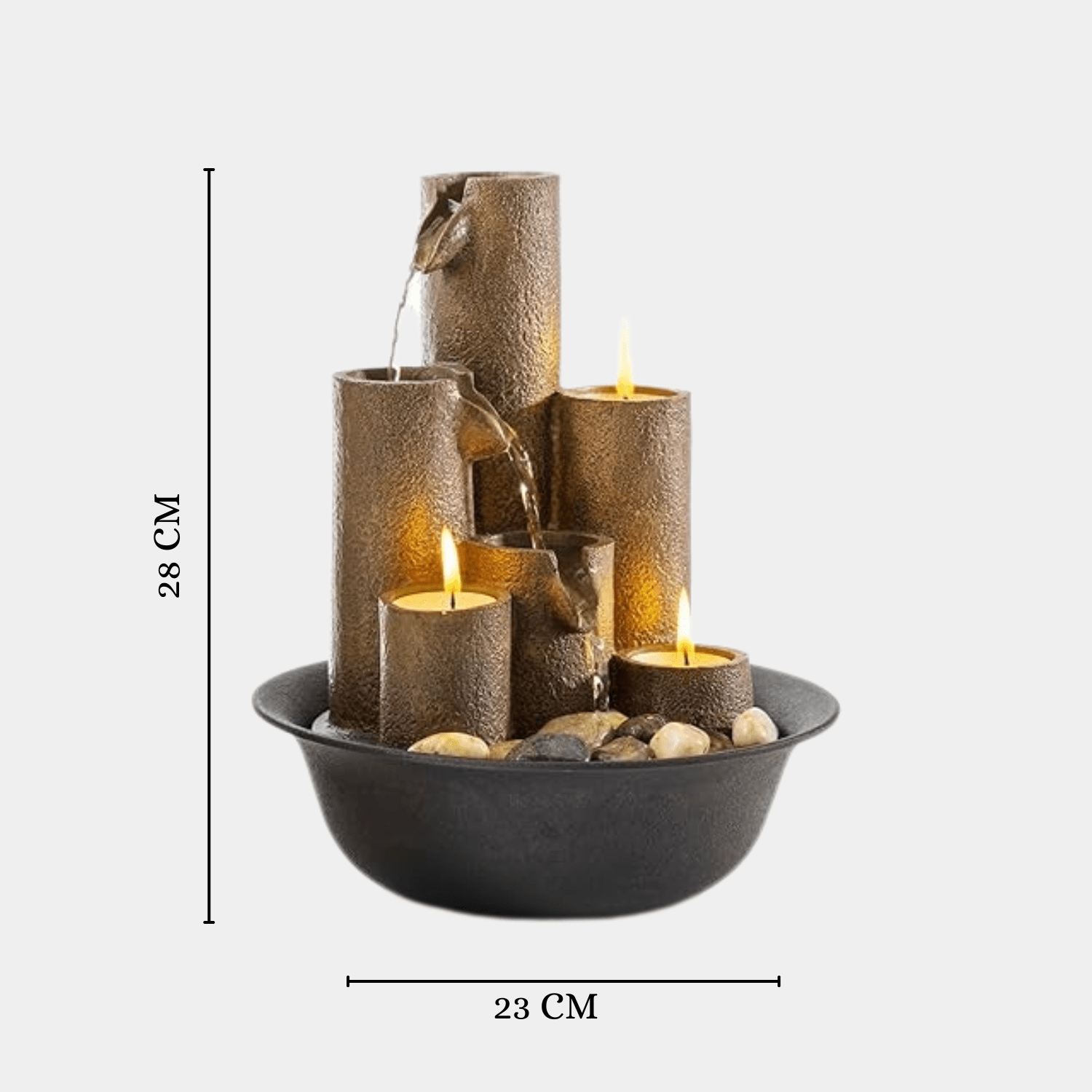 Decorative Resin Cascade & Candle Holder