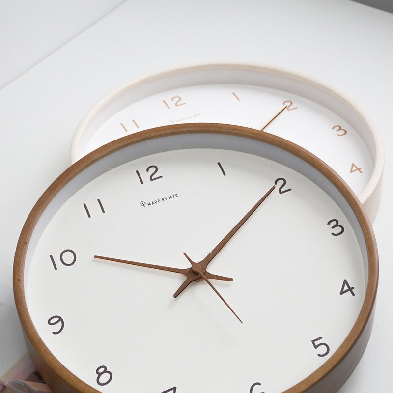 Minimalist Wooden Walnut Wall Clock