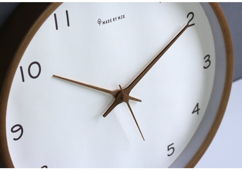 Minimalist Wooden Walnut Wall Clock