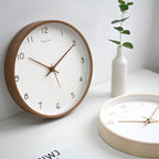 Minimalist Wooden Walnut Wall Clock