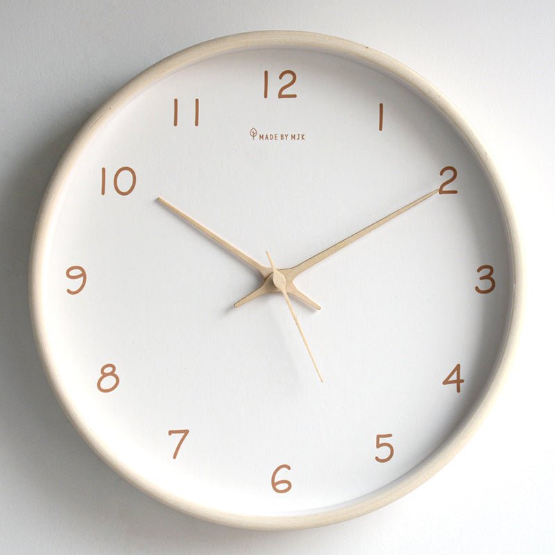 Minimalist Wooden Walnut Wall Clock