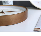 Minimalist Wooden Walnut Wall Clock