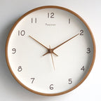 Minimalist Wooden Walnut Wall Clock