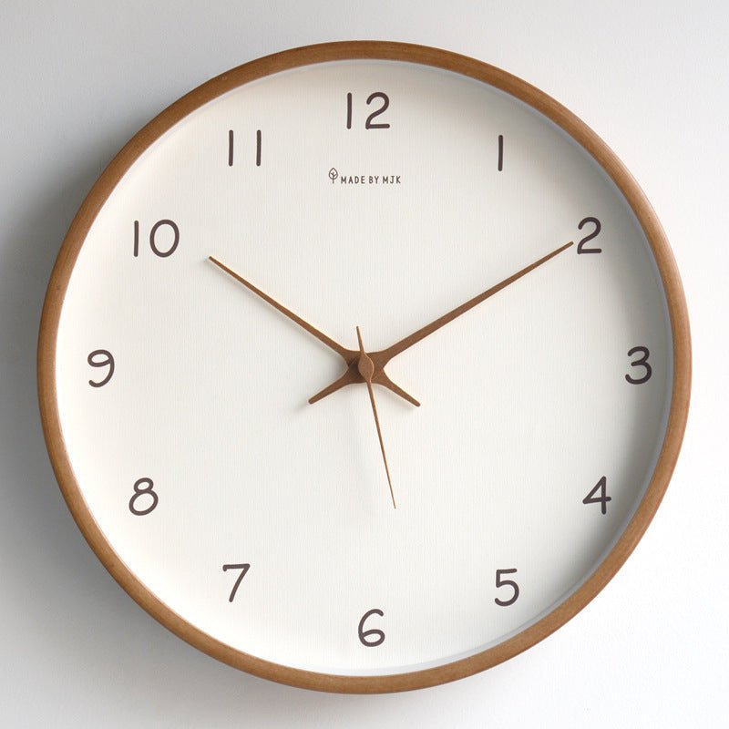 Minimalist Wooden Walnut Wall Clock
