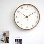 Minimalist Wooden Walnut Wall Clock