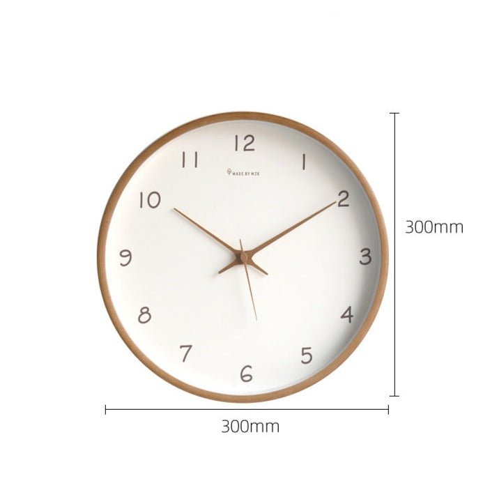 Minimalist Wooden Walnut Wall Clock
