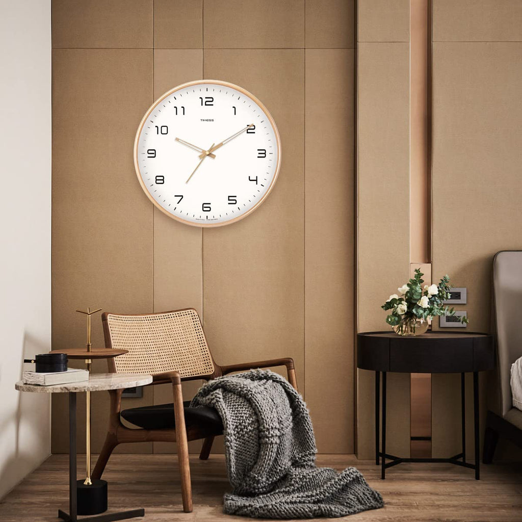 Minimalist Wooden Walnut Wall Clock