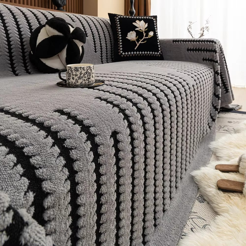 Cozy Vintage-Inspired Stretch Sofa Protector