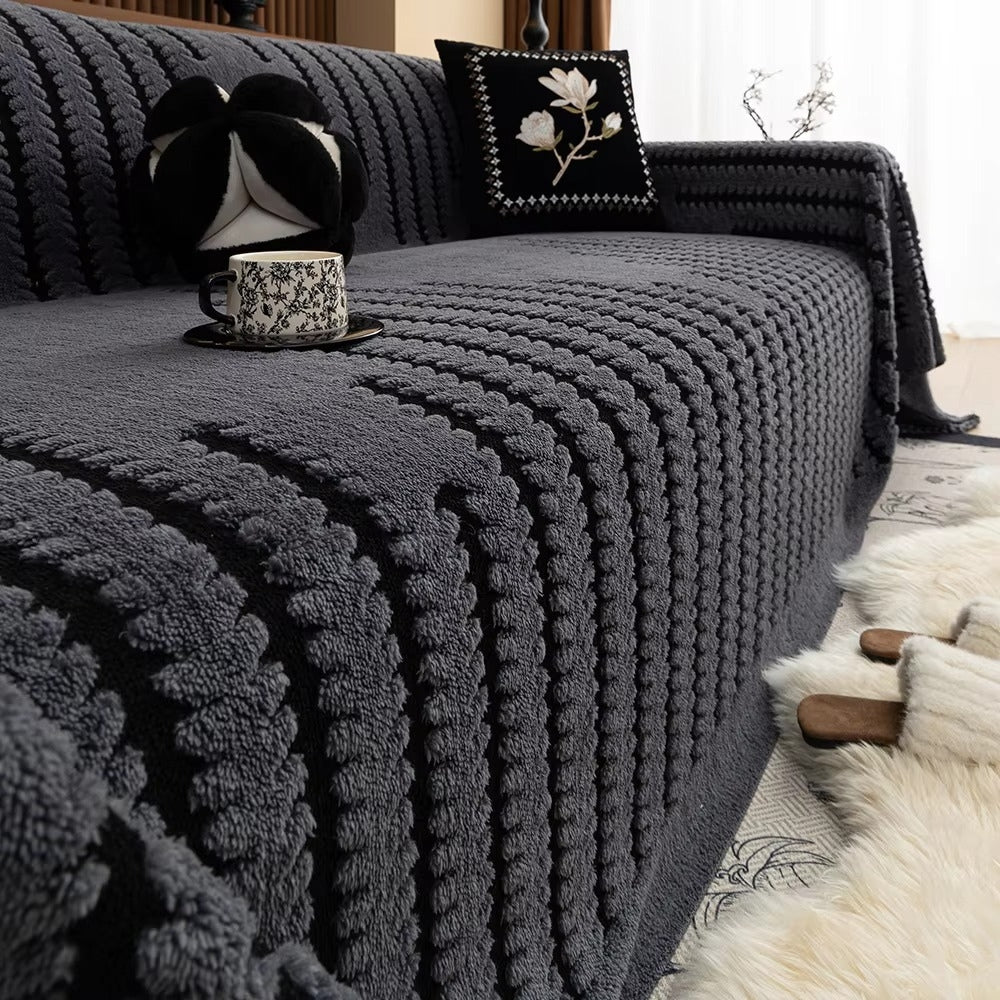 Cozy Vintage-Inspired Stretch Sofa Protector