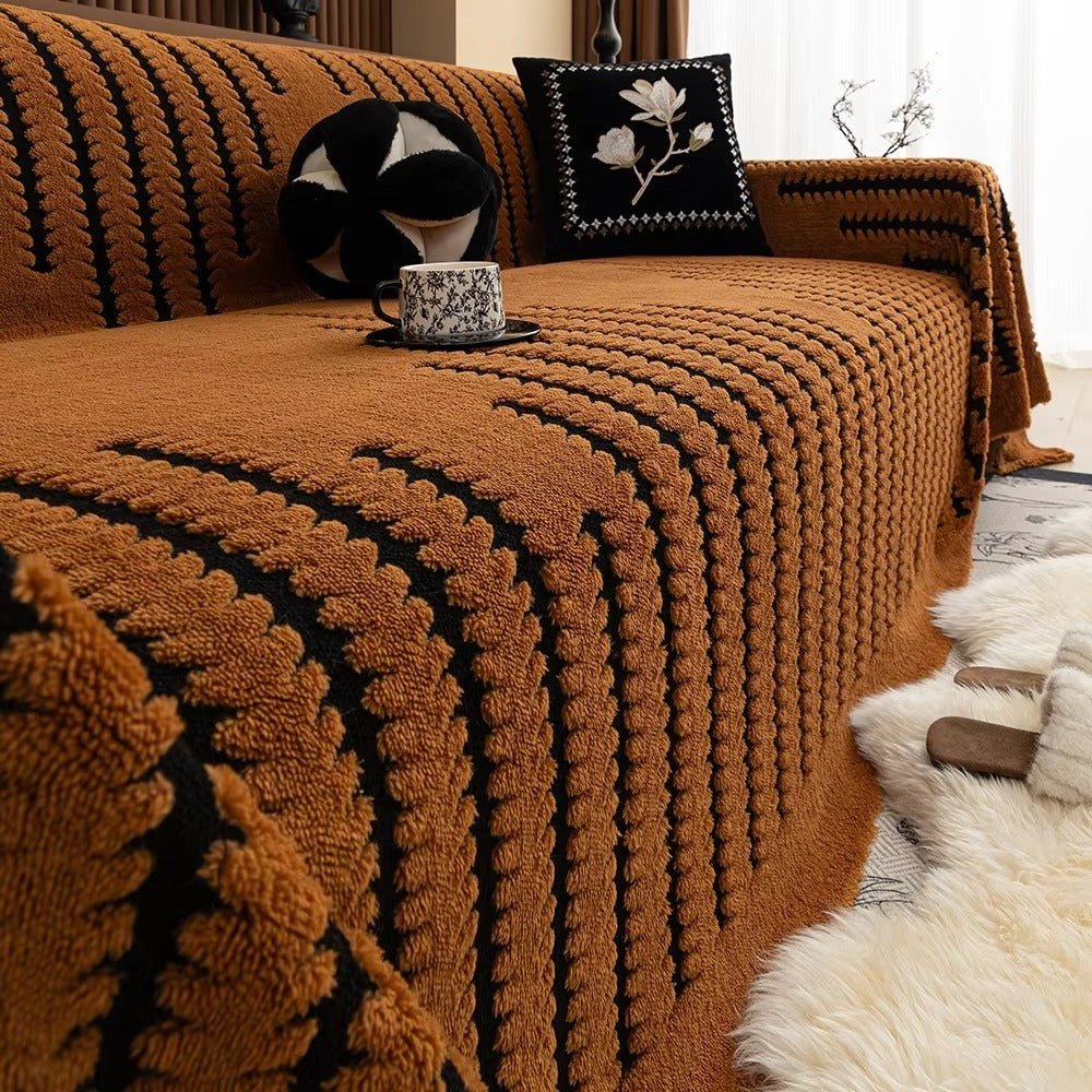 Cozy Vintage-Inspired Stretch Sofa Protector