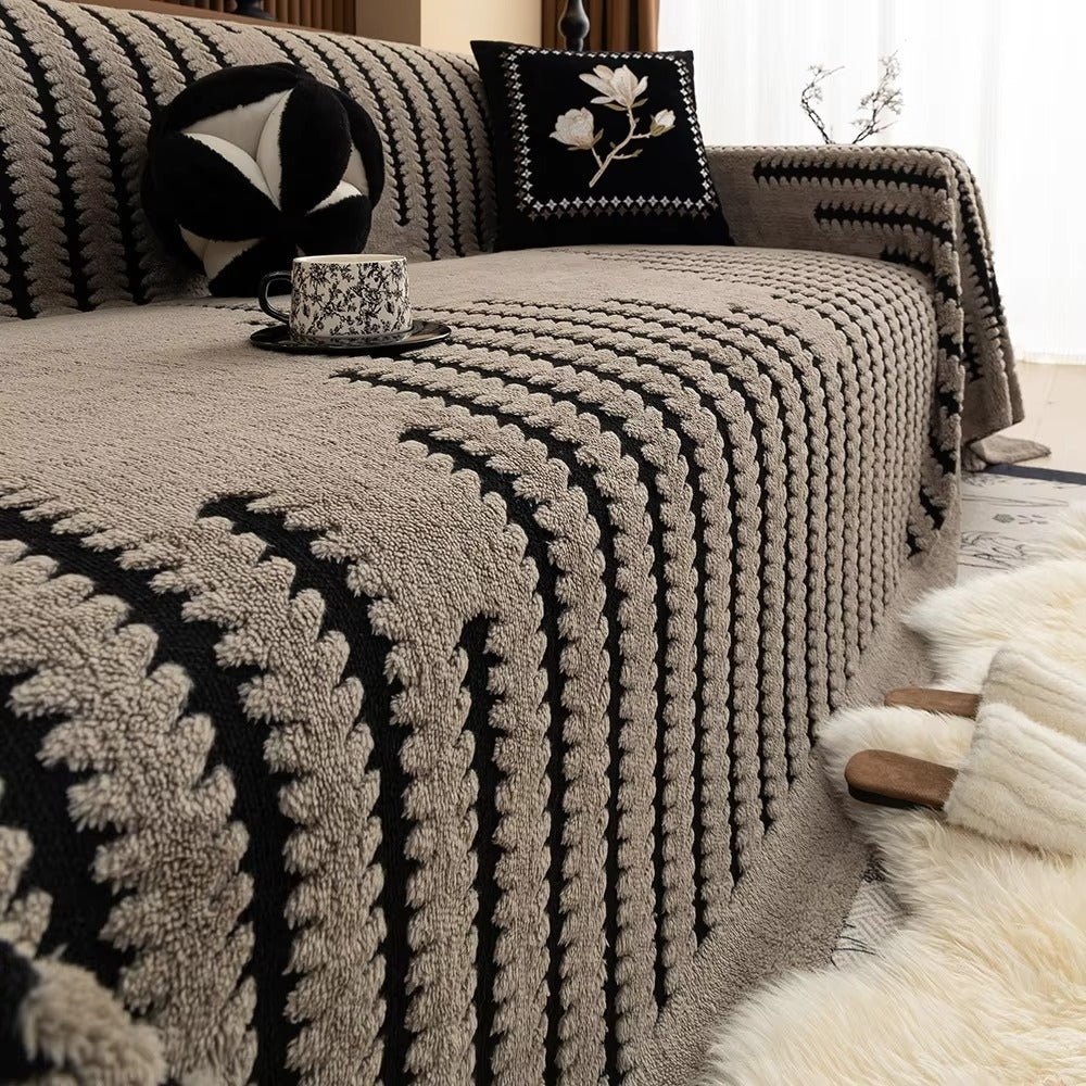 Cozy Vintage-Inspired Stretch Sofa Protector